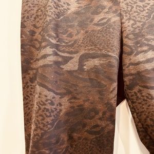 Estelle and Finn Animal Print Fitted Trouser - Size 6